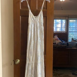 Brand new Mossimo spaghetti strap white dress with silver print